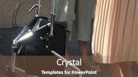  Presentation with pavement - Slides with elderly lady using walking aide on urban pavement background and a violet colored foreground