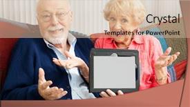  Presentation with senior couple - Audience pleasing PPT layouts consisting of marathon - womens sports - word prevent backdrop and a coral colored foreground