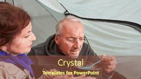  Presentation with lunch - Presentation featuring elderly-man-having-lunch background and a  colored foreground