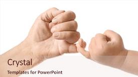  Presentation with elderly - PPT layouts enhanced with elderly man making pinkie promise background and a lemonade colored foreground