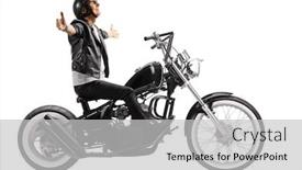  Presentation with cartoon elderly - Audience pleasing PPT theme consisting of elderly-man-with-a-leather backdrop and a light gray colored foreground