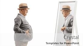  Presentation with mirror - Slide deck with elderly-man background and a  colored foreground
