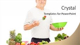  Presentation with elderly nutrition - Beautiful slides featuring the skull - smoking kills backdrop and a violet colored foreground