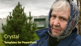  Presentation with old people - Theme consisting of a traditional russian shawl background and a tawny brown colored foreground