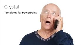  Presentation with elderly - Slide set having elderly-people-portrait background and a white colored foreground