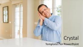  Presentation with free aging at home - Cool new PPT layouts with elderly person falling - middle age man sitting backdrop and a light gray colored foreground