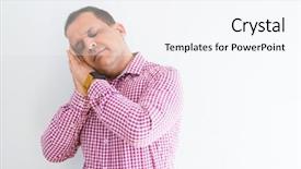  Presentation with business - PPT theme featuring elderly person falling - middle age man wearing business background and a sky blue colored foreground