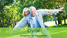  Presentation with gods love - Presentation theme enhanced with elderly person falls - happy senior couple in love background and a  colored foreground