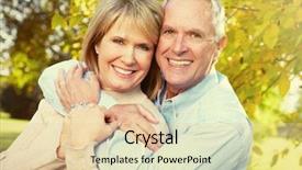  Presentation with elderly person - PPT theme having elderly person falls - senior couple background and a lemonade colored foreground