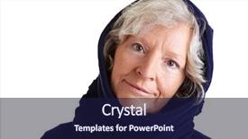 Presentation with winter - PPT theme enhanced with elderly person falls - senior woman with scarf background and a  colored foreground