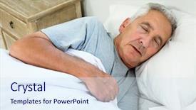  Presentation with old man and his music - Presentation with elderly sleep - high angle view of old background and a sky blue colored foreground