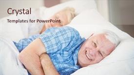  Presentation with wife - Beautiful theme featuring elderly sleep - portrait of man lying backdrop and a lemonade colored foreground