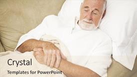  Presentation with elderly sleep - Slide deck enhanced with elderly sleep - senior man sound asleep background and a lemonade colored foreground