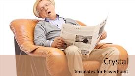  Presentation with sleeping - Beautiful PPT layouts featuring elderly sleep - studio shot of a senior backdrop and a coral colored foreground