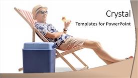  Presentation with cocktail black and white - PPT theme enhanced with elderly tourist with a cocktail background and a white colored foreground