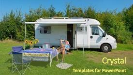  Presentation with elderly home - Slide set consisting of elderly vacation - senior man with dog background and a tawny brown colored foreground