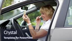  Presentation with elderly woman in nursing - Theme having elderly woman gets himself makeup background and a wine colored foreground