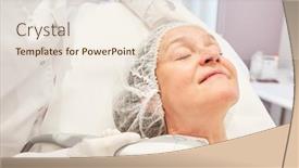  Presentation with skin - Amazing presentation design having elderly-woman-having-skin-tightening backdrop and a lemonade colored foreground