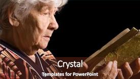  Presentation with black woman at gas station - Theme having elderly woman reads the book background and a tawny brown colored foreground