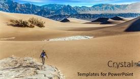  Presentation with light waves - Slide set having elderly-woman-with-a-camera background and a coral colored foreground