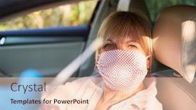  Presentation with face mask - Slide set consisting of elderly-woman-with-face-mask background and a lemonade colored foreground