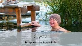  Presentation with hardening - Presentation consisting of elderly-woman-with-knitted-hat background and a lemonade colored foreground