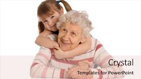  Presentation with elderly woman in nursing - Slides enhanced with elderly woman with the grand background and a lemonade colored foreground