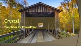  Presentation with fall season - Presentation theme enhanced with arctic circle finland journey to a winter fairy tale snowy evening in a pine forest the concept of exotic and extreme travel background and a  colored foreground.