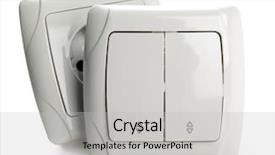  Presentation with electric - Audience pleasing slide deck consisting of elecctrical ac - white electric switch and socket backdrop and a light gray colored foreground
