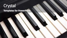  Presentation with piano keyboard - Slide deck with elecric piano or keyboard background and a dark gray colored foreground