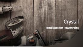  Presentation with hand tools - Presentation with elecric process - electric hand tools screwdriver drill background and a gray colored foreground
