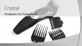 Presentation with plastic - Slide set consisting of electic-hair-trimmer-and-assorted background and a light gray colored foreground