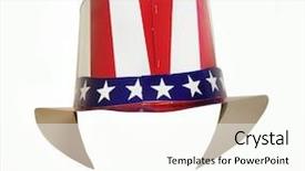  Presentation with patriotic - Presentation theme having election day - patriotic hat background and a cream colored foreground