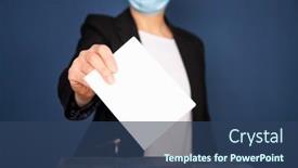  Presentation with election - Audience pleasing slide deck consisting of election-in-the-context backdrop and a ocean colored foreground