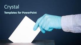  Presentation with election - PPT theme featuring election-in-the-context background and a ocean colored foreground
