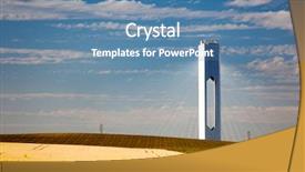  Presentation with solar power - Amazing slides having solar tower with rays - thermo backdrop and a teal colored foreground
