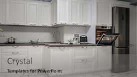  Presentation with electric - Beautiful PPT theme featuring electric-appliances-such-as-espresso backdrop and a light gray colored foreground