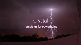  Presentation with strikes - Slide deck having electric arc - lightning strikes from the evening background and a tawny brown colored foreground