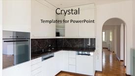  Presentation with modern black and white trees - Presentation design consisting of electric arc - modern white kitchen background and a soft green colored foreground