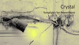  Presentation with electric wires - Beautiful presentation theme featuring electric-bulb-and-wires backdrop and a soft green colored foreground