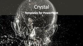  Presentation with explosion - Slide deck with real explosion of vintage electric bulb high speed photography background and a dark gray colored foreground