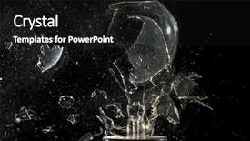 Presentation with explosion - Cool new presentation theme with real explosion of vintage electric bulb high speed photography backdrop and a black colored foreground