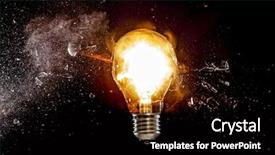  Presentation with explosion - Slides having real explosion of vintage electric bulb high speed photography background and a black colored foreground