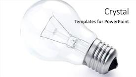  Presentation with bulb - Beautiful presentation featuring electric bulb isolated on white backdrop and a white colored foreground