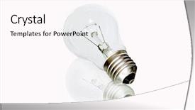  Presentation with engeneering robot electric - Presentation having electric bulb on a white background and a pink colored foreground