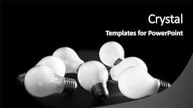  Presentation with electric - PPT layouts featuring electric bulbs on grey background background and a black colored foreground