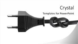  Presentation with electric cable - Presentation featuring electric cable with knot isolated background and a white colored foreground