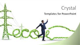  Presentation with electric car - Colorful PPT theme enhanced with electric-car-and-green-energy backdrop and a white colored foreground