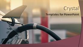  Presentation with electric charging - Slides having electric-car-charging-at-charging background and a coral colored foreground