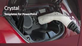  Presentation with electric charging - Colorful PPT layouts enhanced with electric car charging backdrop and a dark gray colored foreground